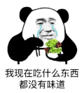 暴漫 熊猫头 我现在吃什么东西都没有味道 搞怪 逗