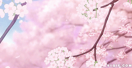 花瓣粉色摇曳漂亮gif动图