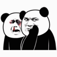 暴漫 熊猫头 悄悄话 搞怪 逗