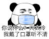 暴漫 熊猫头 你说什么天太冷我戴了口罩听不清 搞怪 逗