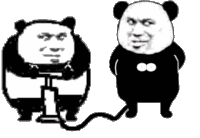 暴漫 熊猫头 打气 搞怪 逗