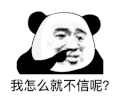 暴漫 熊猫头 我怎么就不信呢 搞怪 逗