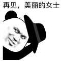暴漫 熊猫头 再见 美丽的女士 搞怪 逗
