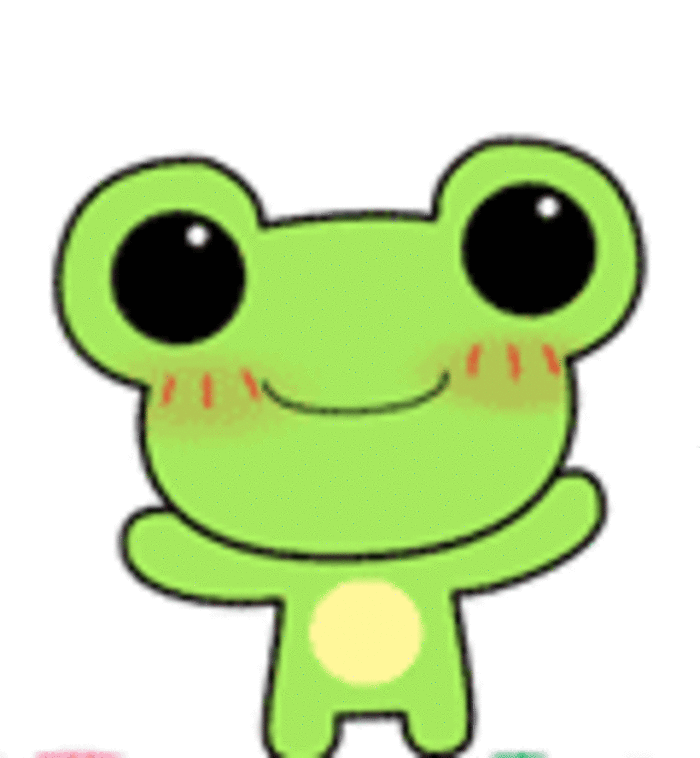 小青蛙跳跃可爱开心萌萌哒搞笑gif动图