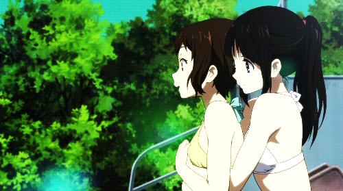 玩滑梯 真刺激 两女孩 大眼睛