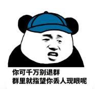 暴漫 熊猫头 你可千万别退群群里就指望你丢人现眼呢 搞笑 逗 沙雕