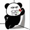 暴漫 熊猫头 鲜花 搞笑 逗