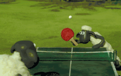 小羊肖恩 冠军羊 英国 乒乓球