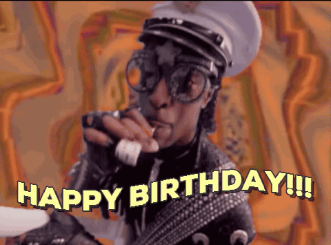 生日生日快乐黑人庆祝gif动图