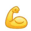 emoji 小黄脸 加油 肌肉 搞怪 逗