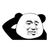 暴漫 熊猫头 挠头 搞怪 逗