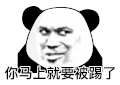 暴漫 熊猫头 你马上就要被踢了 搞怪 逗