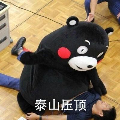 泰山压顶gif熊本熊gif功夫gif可爱gif