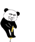 暴漫 熊猫头 跳起来 搞怪 逗