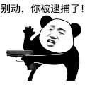 暴漫 熊猫头 别动 你被逮捕了 搞怪 逗